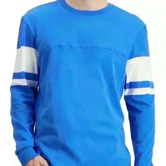 Club Room Men’s Football T-Shirt Created For Macy’s Palace Blue Size M - Picture 1 of 8